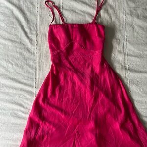 Hello Molly Pink Spaghetti Strap Mini Sundress